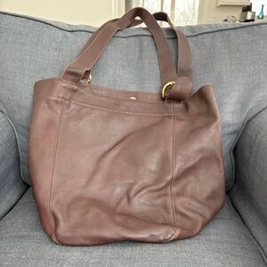 Coach Dark Brown Leather Tote